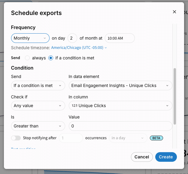 Share dashboard export